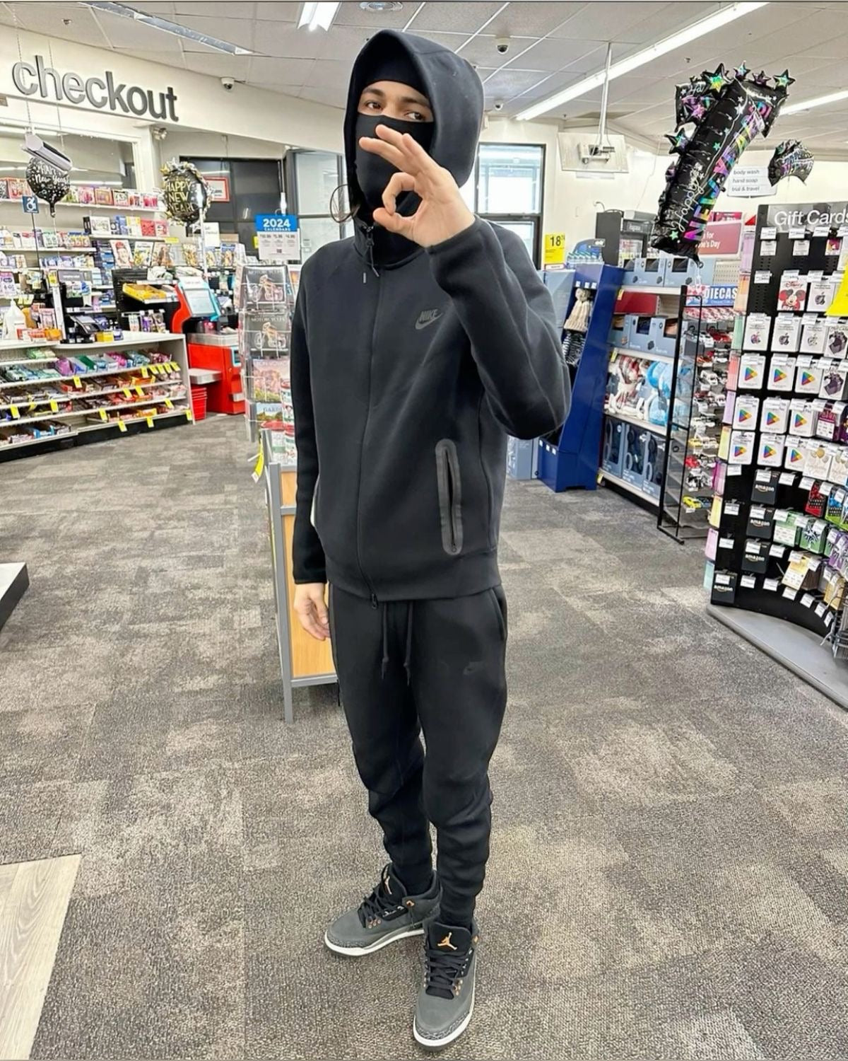 Tech fleece Black パンツ