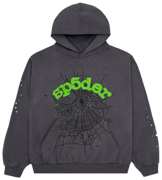 Sp5der Wait Web パーカースレートグレー