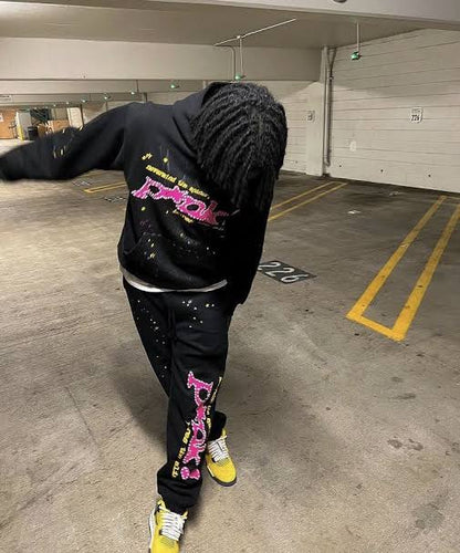 Sp5der BLACK スウェットパンツ