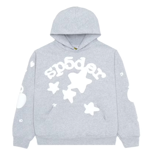 Sp5der BELUGA HEATHER GREY パーカー