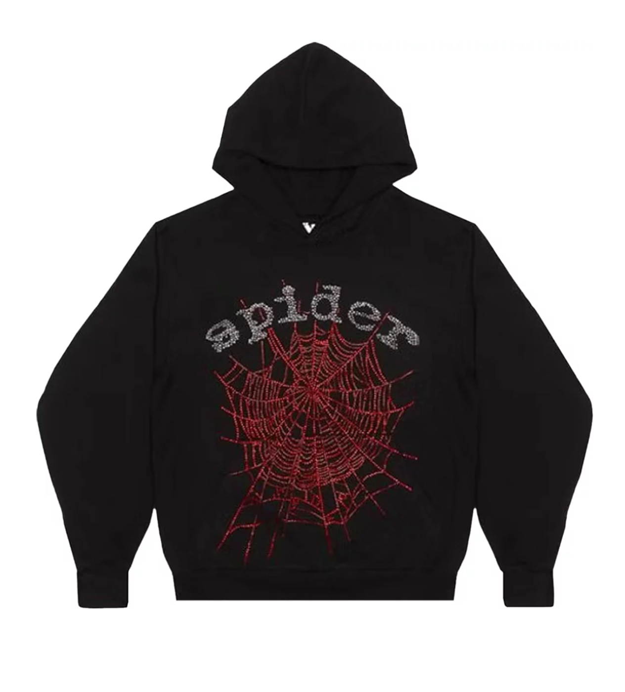 Sp5der OG RHINESTONE  BLACK パーカー